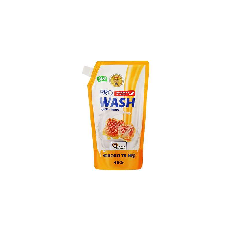 Šķidrās ziepes PRO WASH Piens un medus 460 g