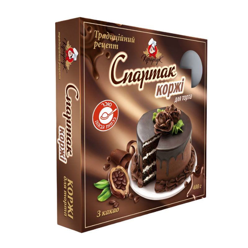 Šokolādes kūkas pamatne SPARTAKS 400g